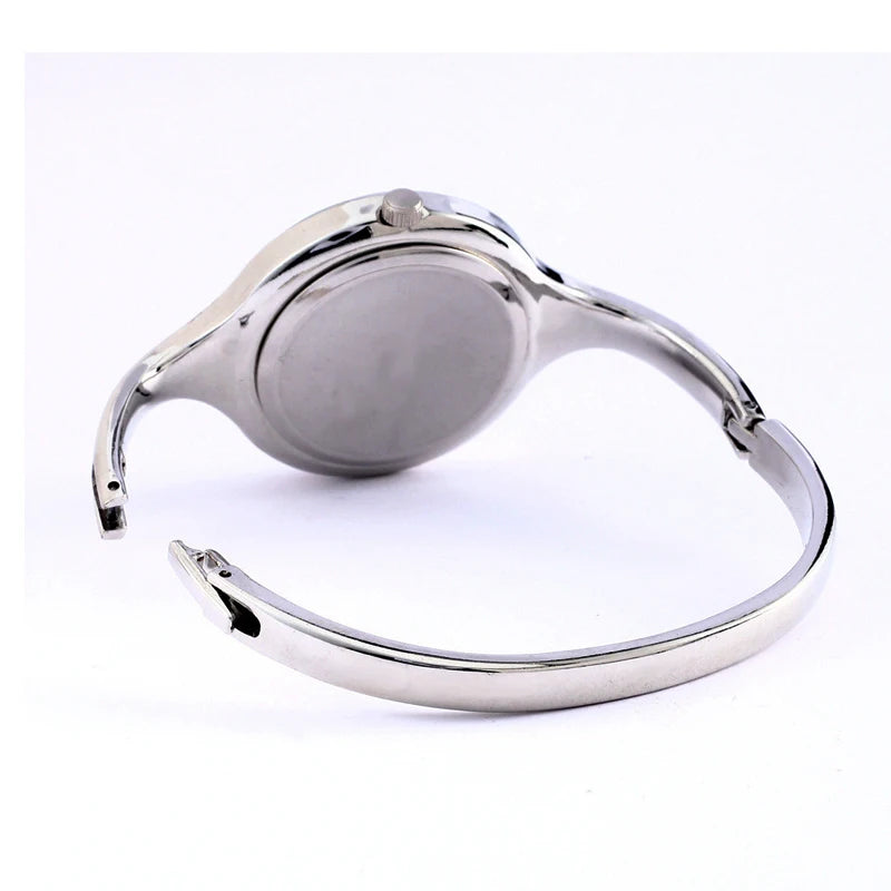 Women's Bangle Watch Female Luxury Steel Bracelet Watches Ladies Quartz Wristwatch Clock