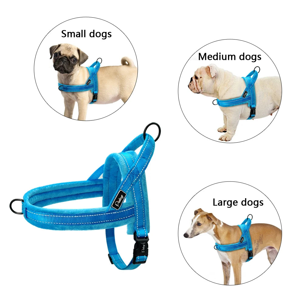 Dog Harness Nylon Large Dog Harness Reflective Pet Vest Padded Strap Harnesses