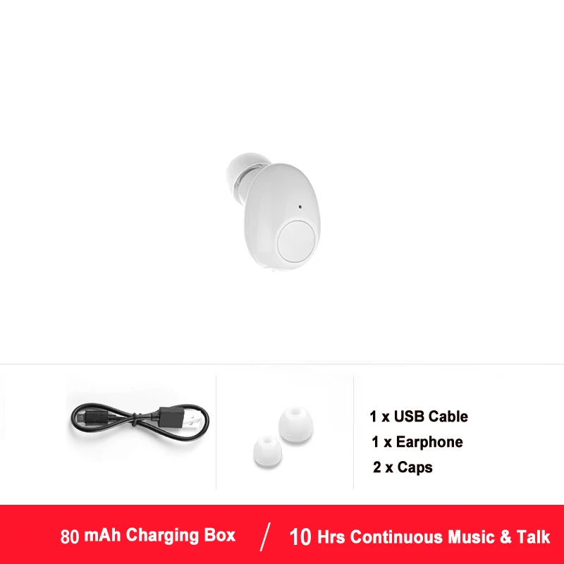 NVAHVA Mini Bluetooth Earphone 10 Hrs Working, Bluetooth Headset Wireless Earbud Earphone