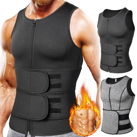 Men Body Shaper Waist Trainer Vest Slimming Shirt Sweat Vest Compression Undershirt Shapewear Fat Burner Workout Tops