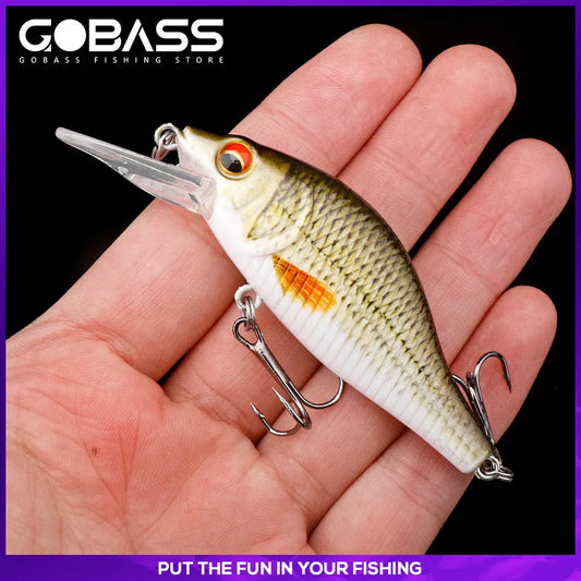 Crankbait Fishing Lure Black Minnow Spinning Lures For Fishing Floating Wobbler For Pike Japan Artificial Bait