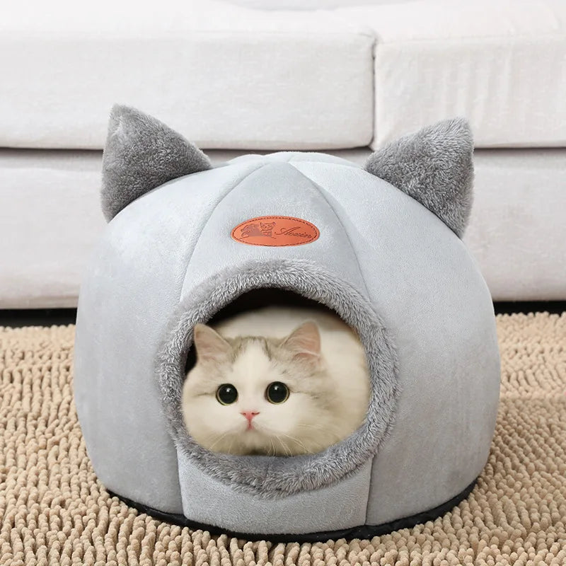 New Deep Sleep Comfort In Winter Cat Bed Iittle Mat Basket Small Dog House Products Pets Tent Cozy Cave Nest Indoor Cama Gato - Hiron Store