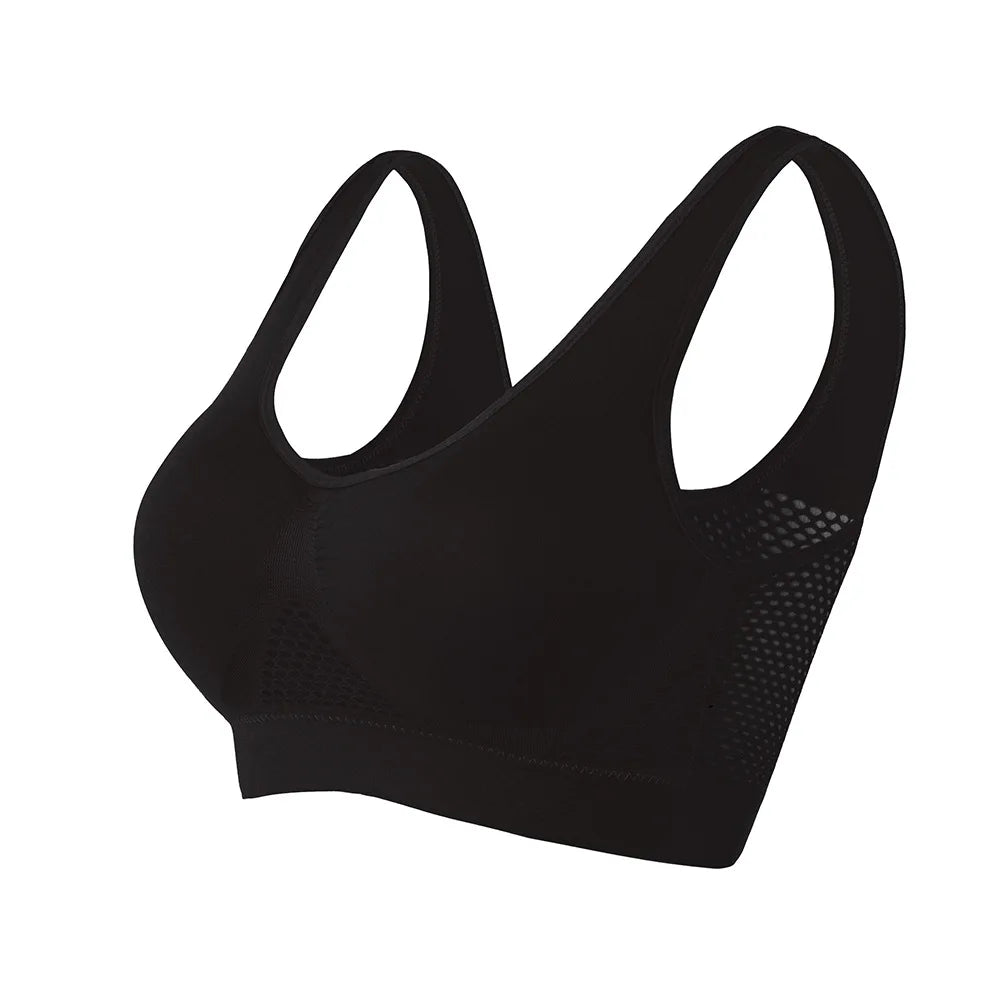 S-4XL Women Yoga Sport Bra Breathable Fitness Running Active Vest Padded Crop Tops Underwear gym Yoga top bras - Hiron Store
