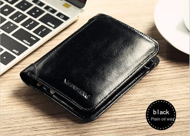 ManBang Classic Style Wallet Genuine Leather Purse Card Holder Wallet