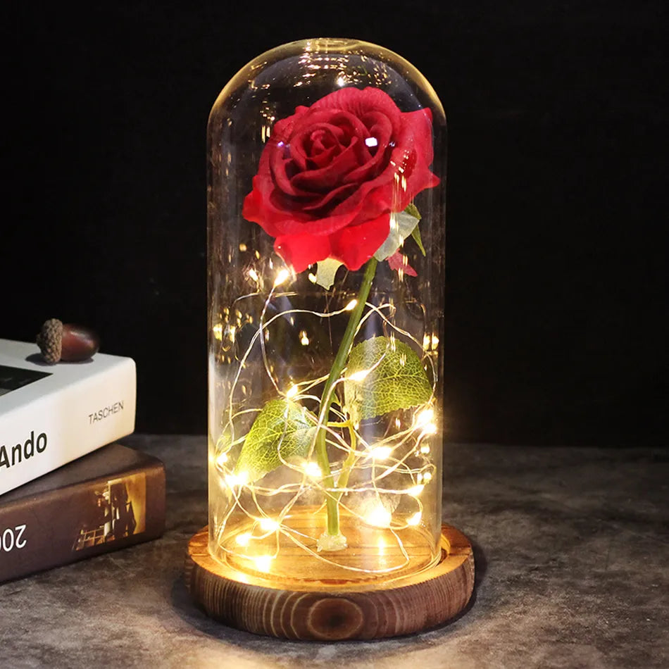 Galaxy Rose Artificial Flowers Beauty and the Beast Rose Wedding Decor