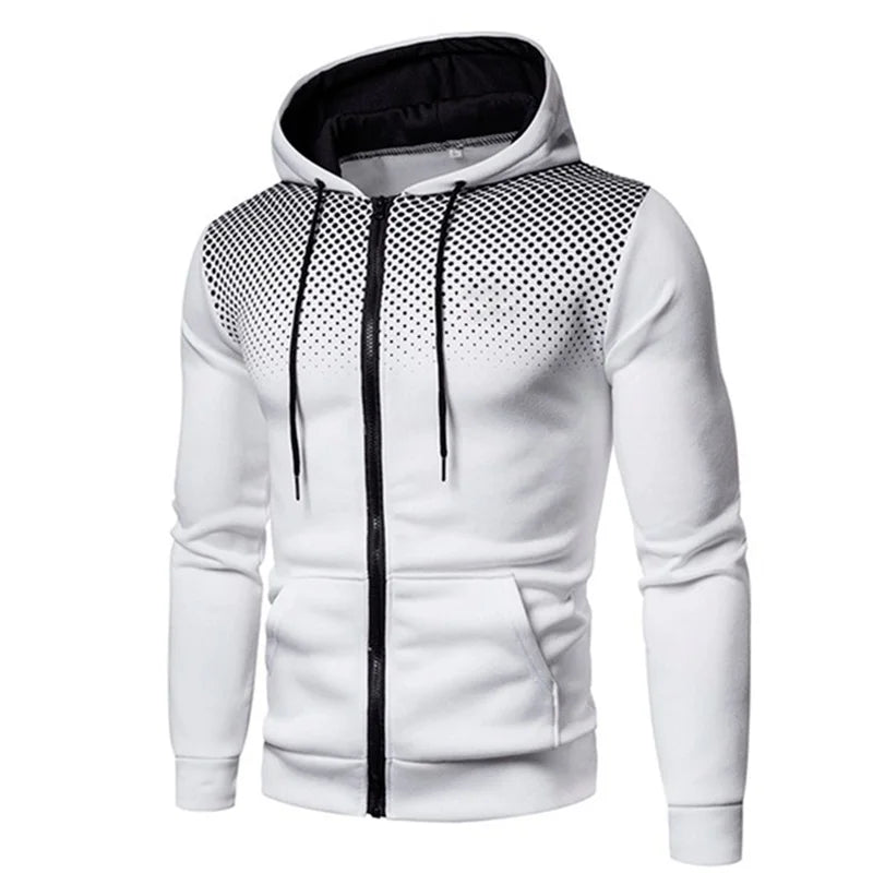 Zip Up Hoodie Sweatshirt Graphic Zipper Pocket Polka Pot Print Sports Outdoorn Sweatshirts