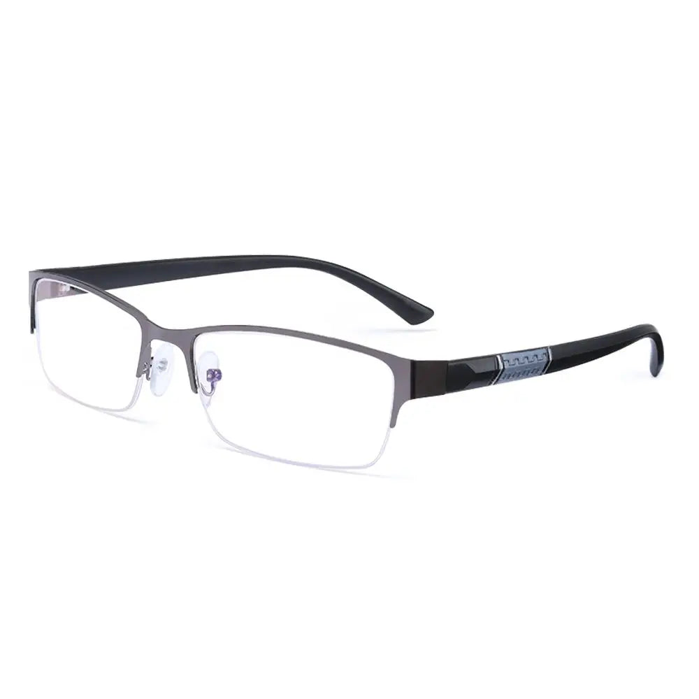 Metal Anti-blue Light Reading Glasses Farsighted Eyeglasses Men Business Eyewear Diopter 0 +1.0 +1.5 +2.0 +2.5 +3.0 +3.5 +4.0 - Hiron Store