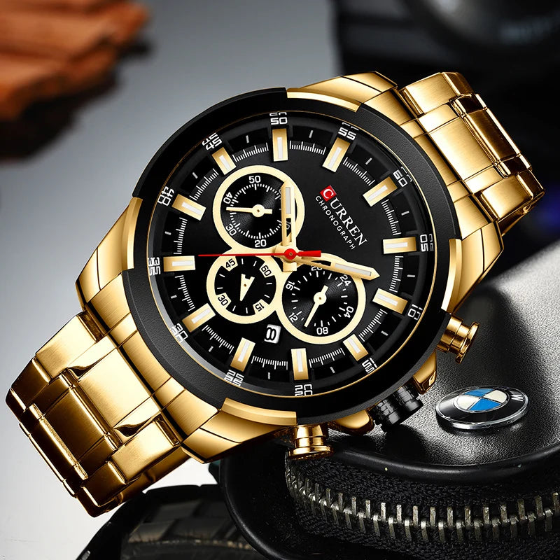 Watches Big Sport Watch Luxury Men Military Steel Quartz Wrist Watches