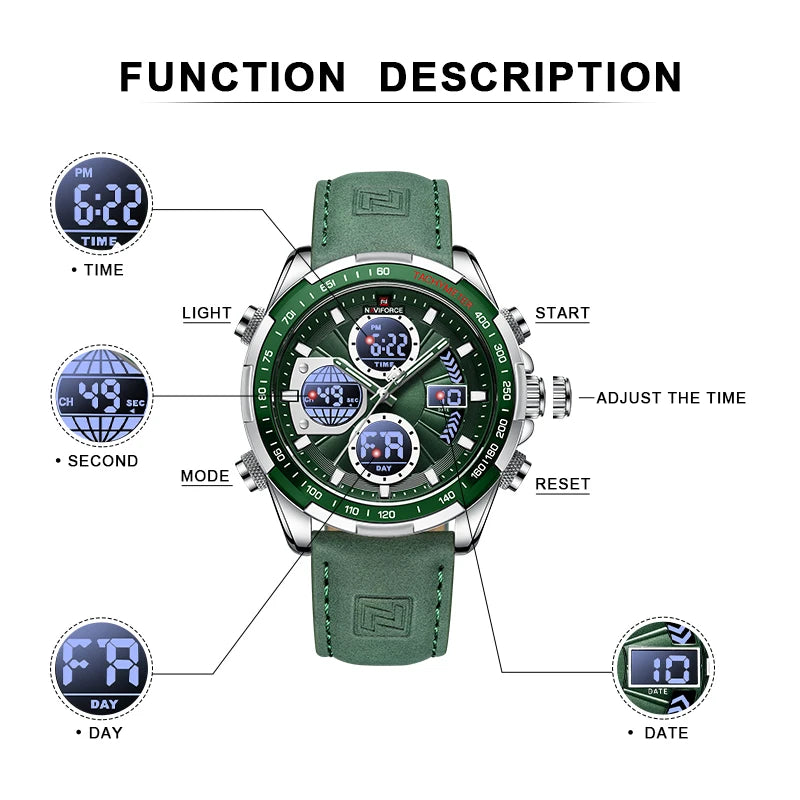 Military Watches for Men Luxury Original Sports Chronograph Watch Waterproof