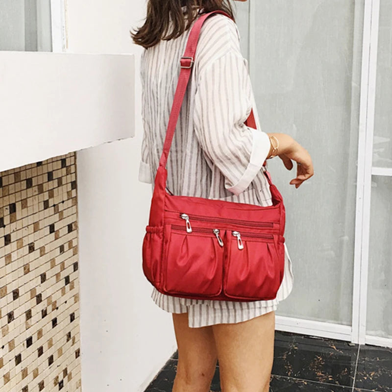 Nylon Cross body Bag For Women Large Capacity Shoulder Bags Multi-pocket Bag Shopping Travel Lady Handbag