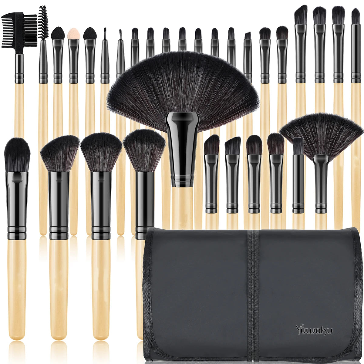 Kainuoa 32Pcs Makeup Set Foundation Eye Shadows Lipsticks Powder Highlight Conceal Brushes Professional Makeup Tool Kit With Bag - Hiron Store