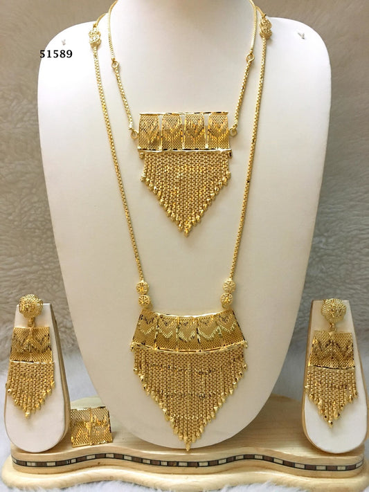 Necklace Set, Handmade African, Indian,22ct Heavy Gold Plated Jewellry "3day UK FREE Delivery" - Hiron Store