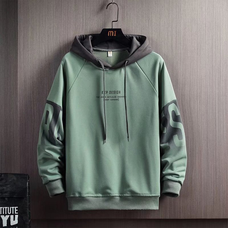 Men Sweater  Autumn and Winter, Loose Letter Printed  Korean Fashionable, Casual fleece-lined ,Long Sleeve Jacket