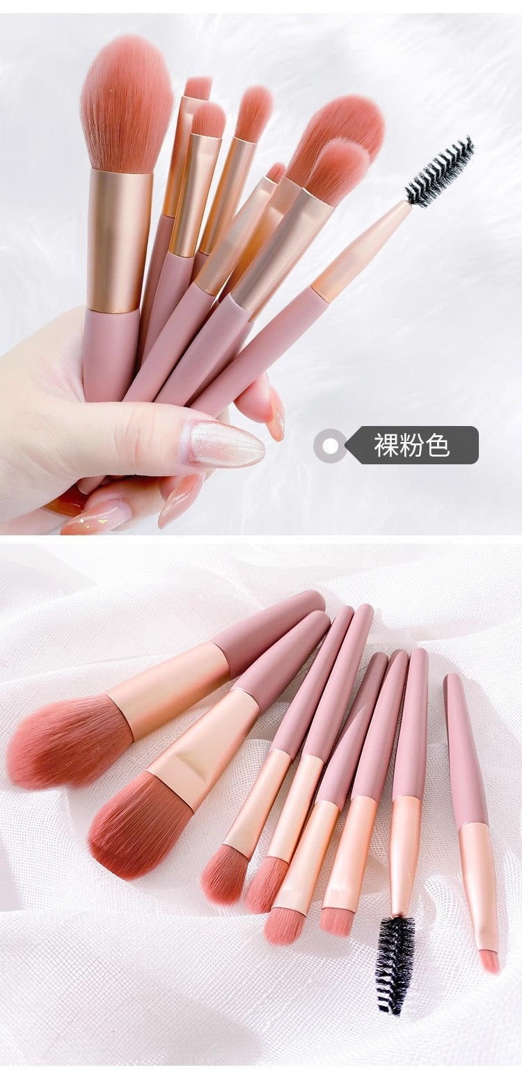 8 Makeup Brush Set Portable Soft Hair Powder Concealer Eye Shadow Blush Foundation Brush Full Set Beauty Tools