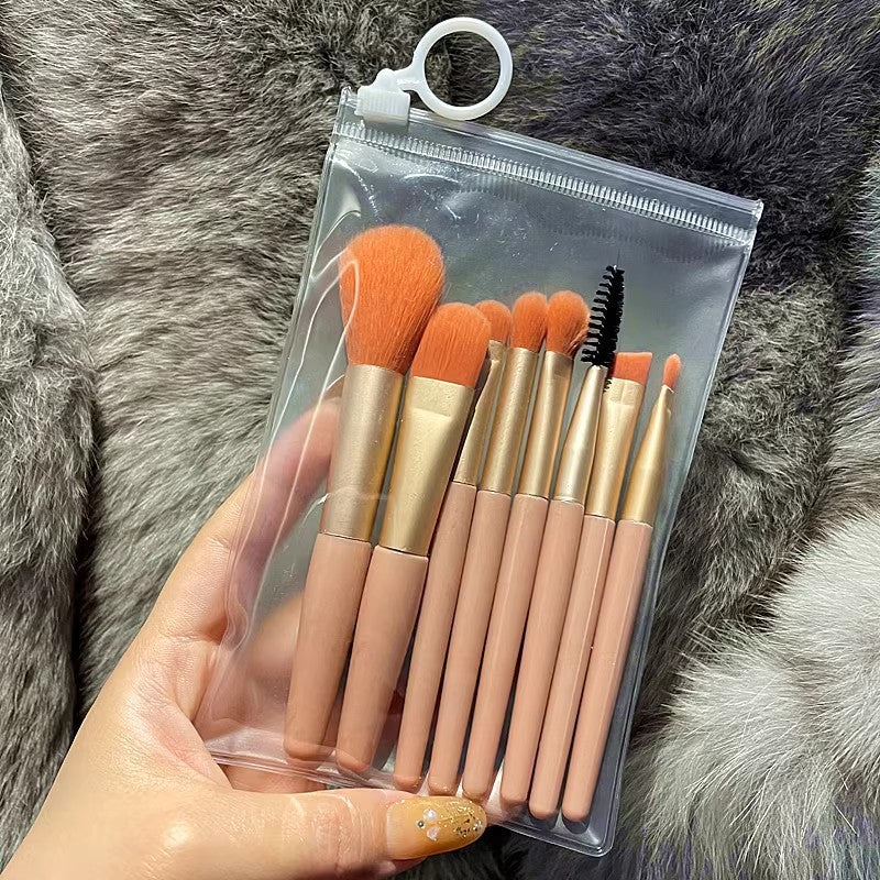 8 Makeup Brush Set Portable Soft Hair Powder Concealer Eye Shadow Blush Foundation Brush Full Set Beauty Tools