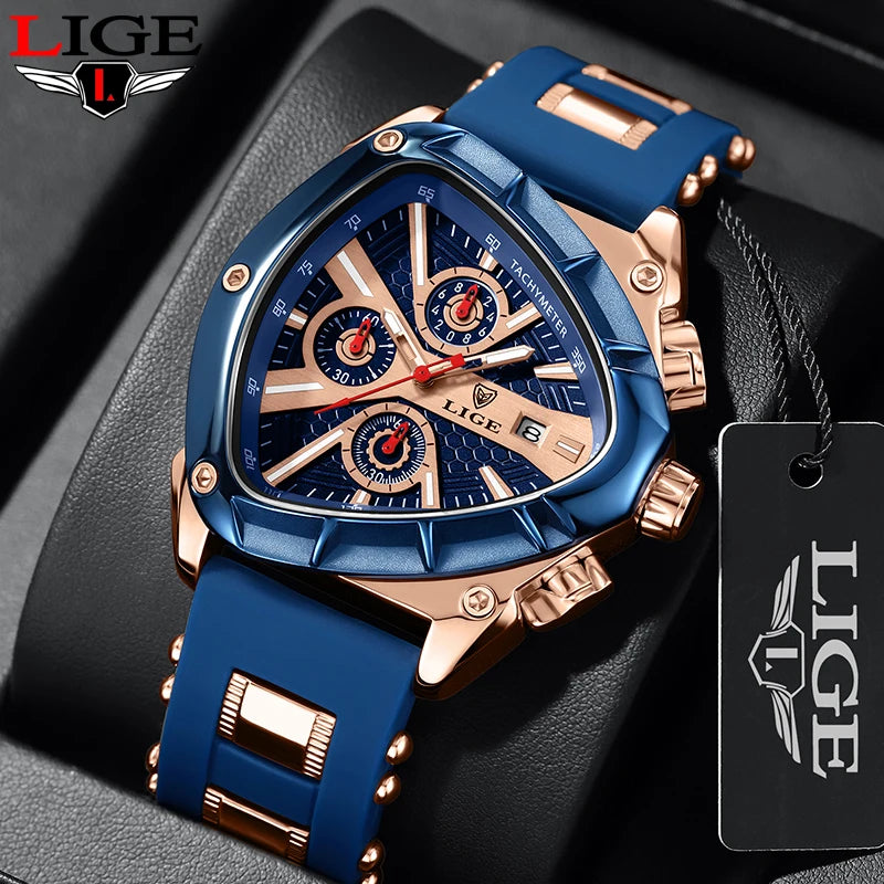 Men Chronograph Military Wristwatch Watches Luxury Waterproof Quartz Clock