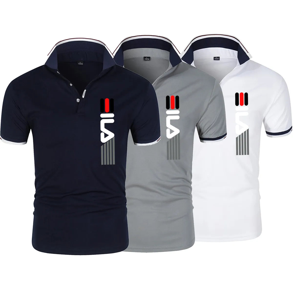 New Men's Lapel Anti-pillin Polo Shirt Embroidered Short Sleeve Casual Business Fashion Slim Fit Polo Shirt for Men - Hiron Store