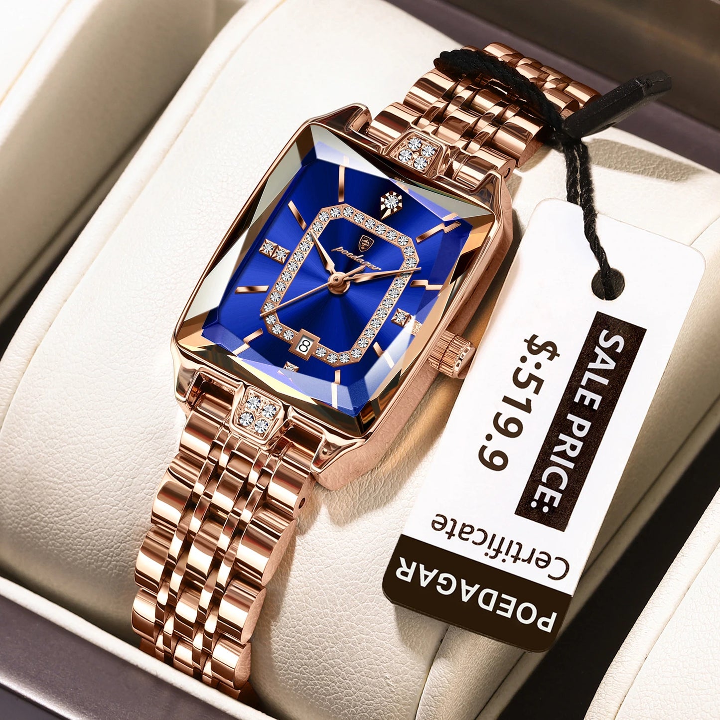 Women Wristwatch Waterproof Ladies Watch Stainless Steel Rectangle Quartz Women's Watches