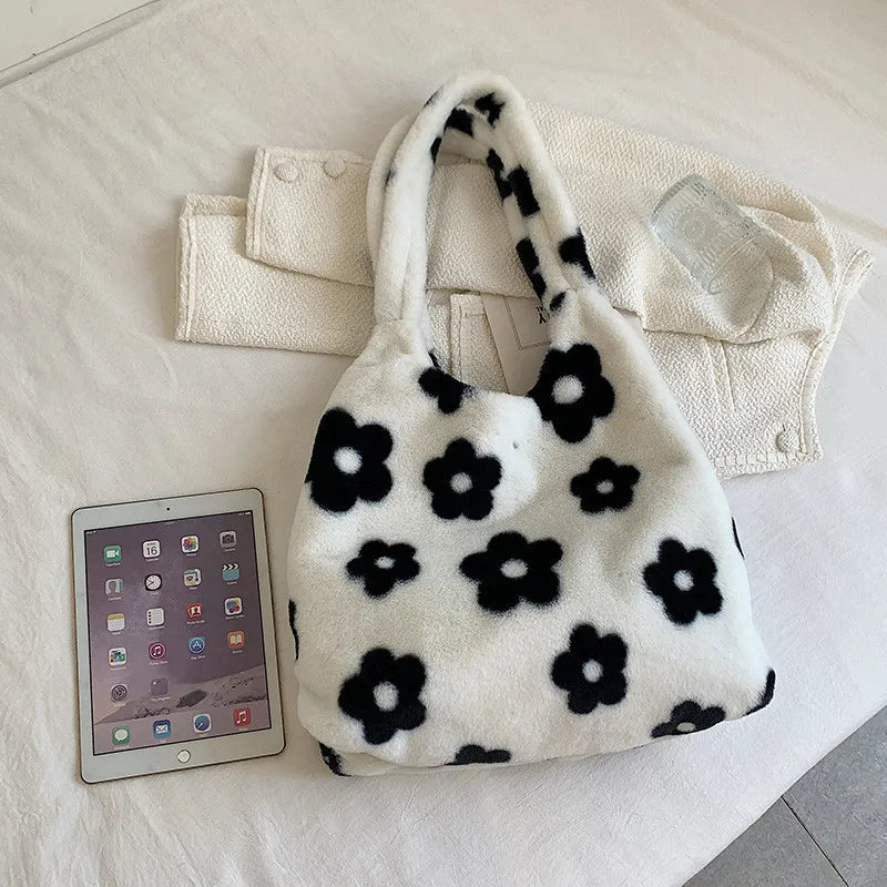 Shoulder Bag Simple Flower Fashion soft Handbag