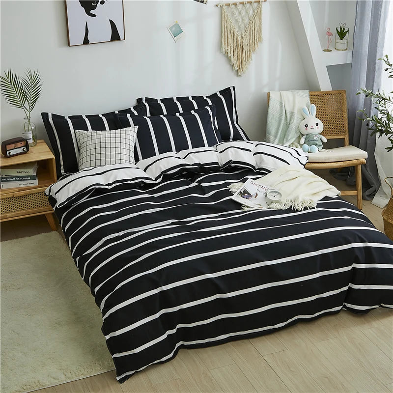 Simple plaid Duvet Cover 220x240 nordic Quilt Cover 1PCS Comforter Covers for double queen king size bed 135 150x200