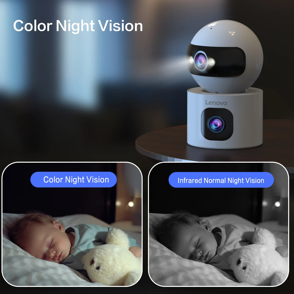 4K IP Camera 5G WiFi Dual Lens Smart Home Auto Tracking CCTV Camera Wireless Surveillance Camera Security Baby Monitor