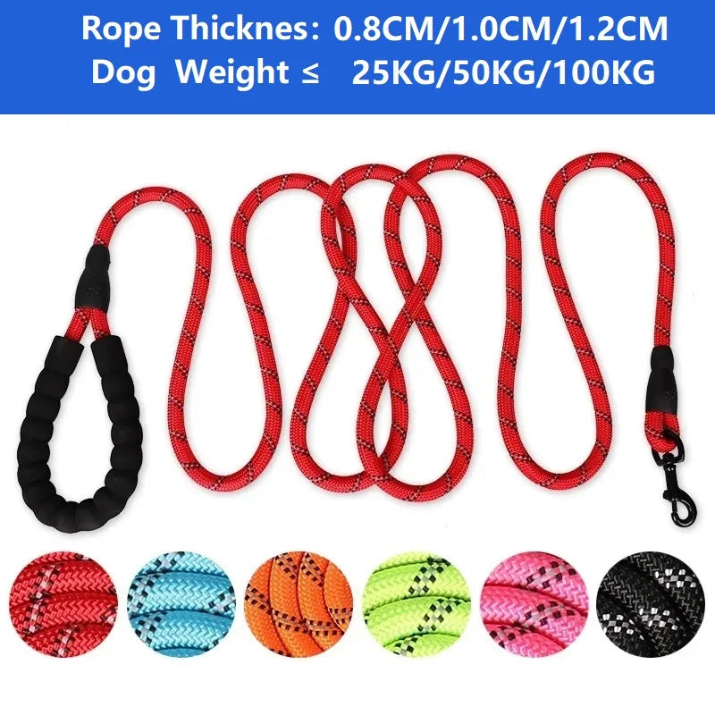 Strong Soft Handle Dog Leash Reinforced Leash for Small Medium Large Big Dogs