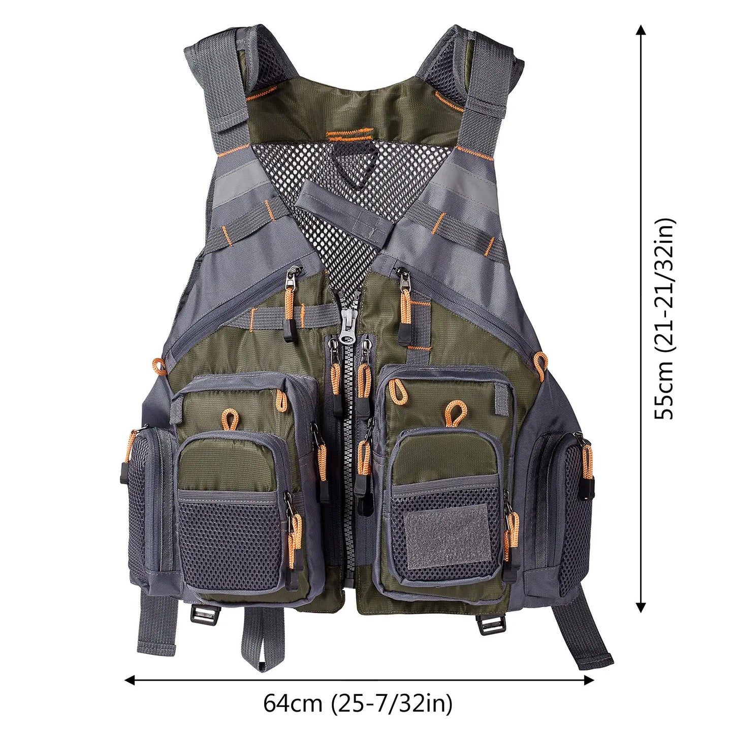 Breathable Fishing Vest Outdoor Sports Fly Swimming Adjustable Vest Fishing Tackle