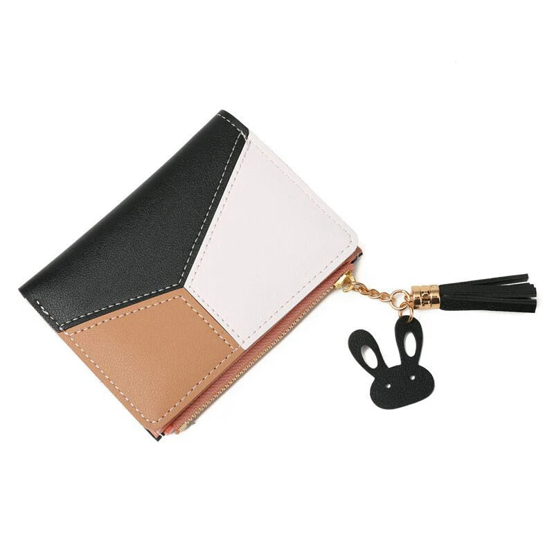 Women's Wallet Leather Women Purses Card Holder Foldable Portable Lady Coin Purses