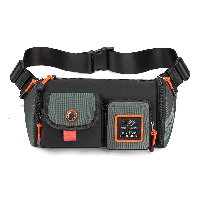 Men Waist Fanny Pack Bum Hip Sling Chest Belt Bag Multi-purpose Travel Climb Waterproof Nylon Male Cross Body Messenger Bags