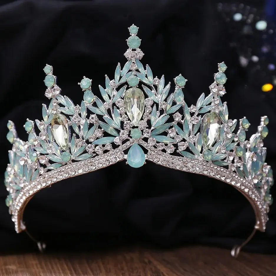 Luxury Big Water Drop Crystal Tiara For Women Wedding Girls Birthday Party Elegant Crown Hair Accessories