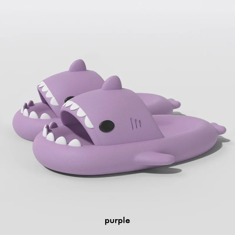 New Style Shark Slippers Women Summer Cute EVA Men Non-slip Indoor Outdoor Girls Boys Beach Shoes Sandals