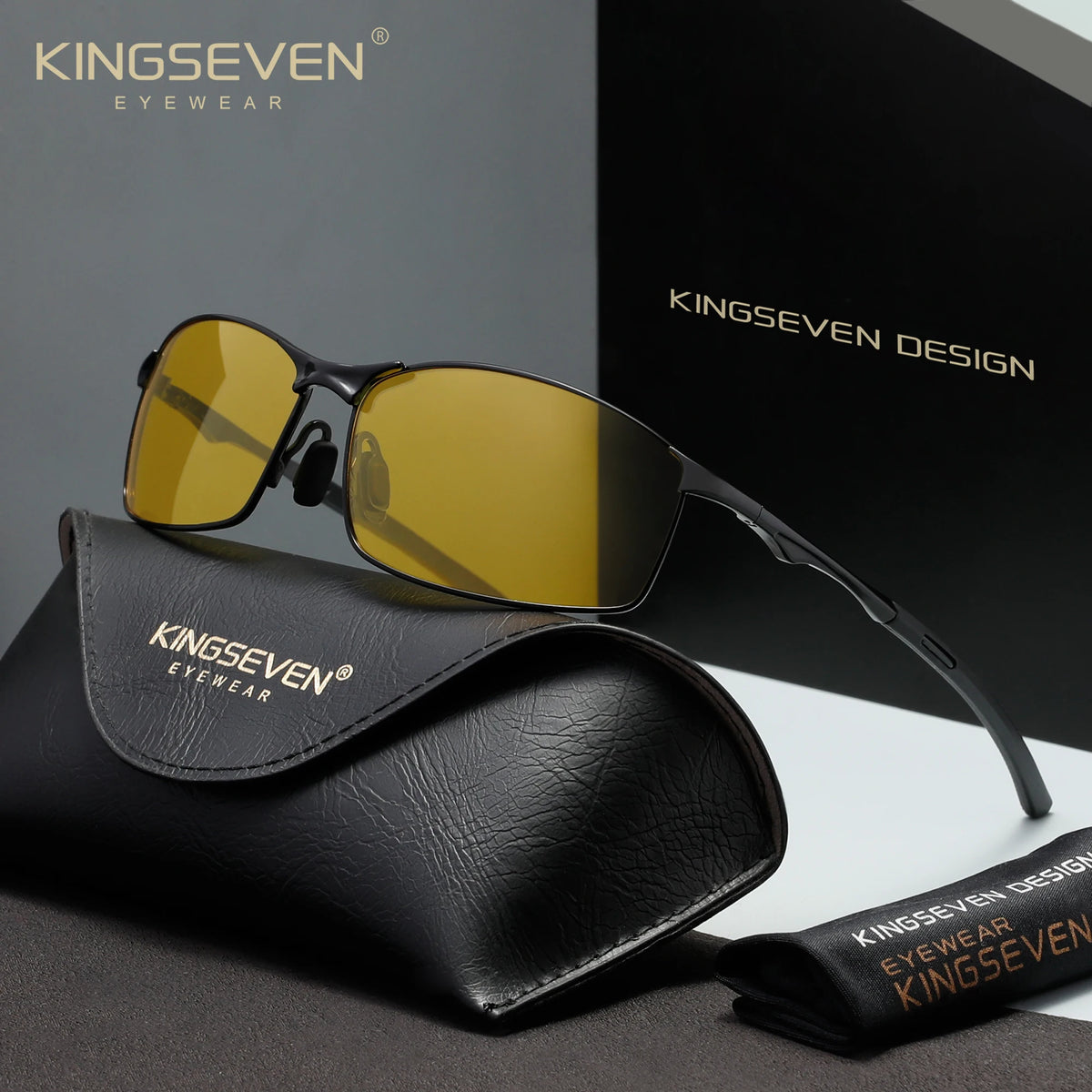 KINGSEVEN Fashion Sunglasses, Luxury Retro Men Women Sunglasses,   Cycling Glasses ,Outdoor Causal Sport Driving Fishing