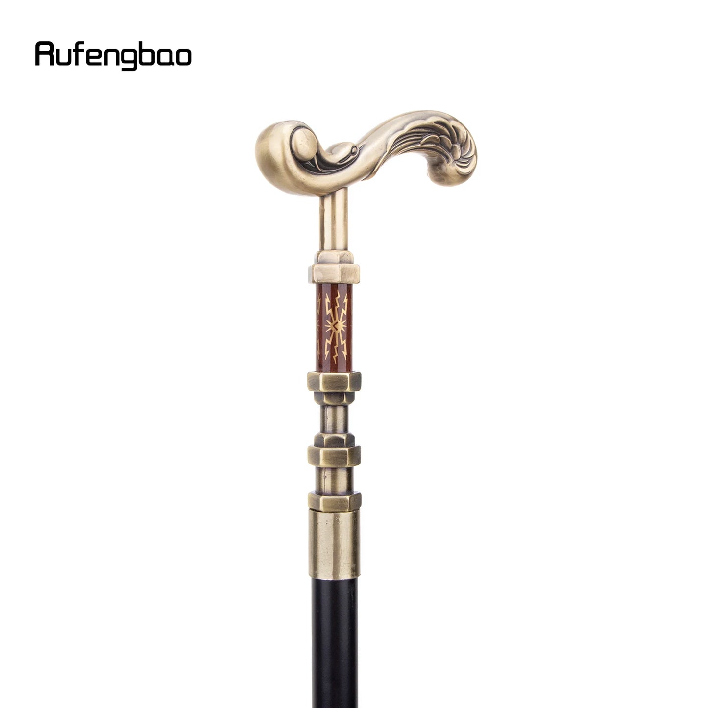 Golden Flower Walking Stick Decorative Party Fashionable Walking Cane Halloween Crosier 93cm