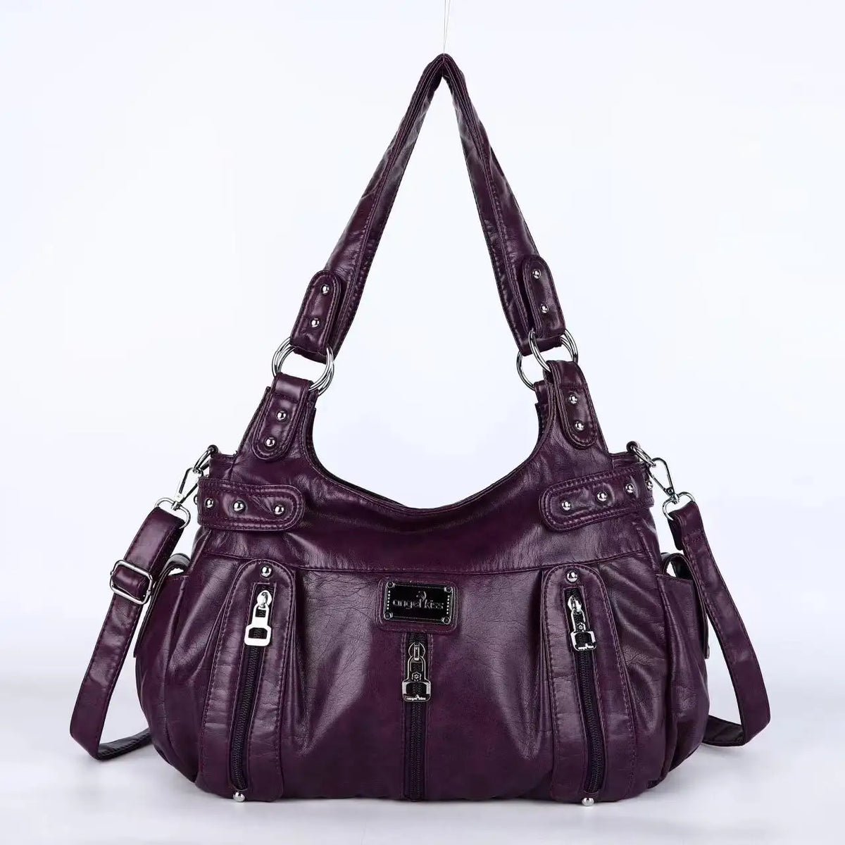 Winter Fashion Shoulder Bag for Women Soft PU Crossbody Handbg Large Capacity Hobos Purse