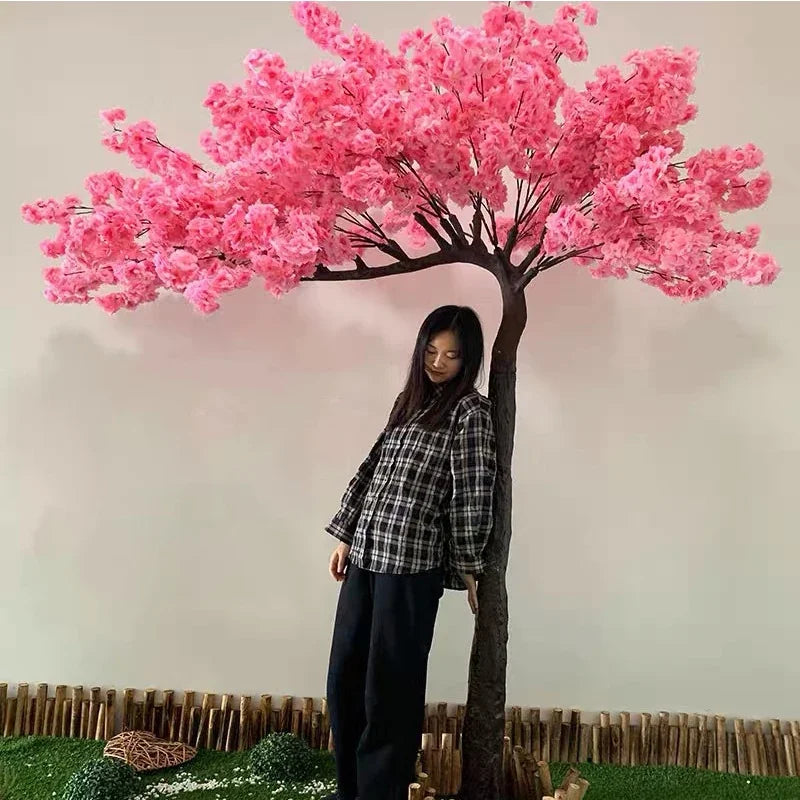 Artificial Cherry Blossom Tree Large Fake Peach Blossom Plant Wedding & Outdoor Home Garden Decoration Christmas Home Decoration