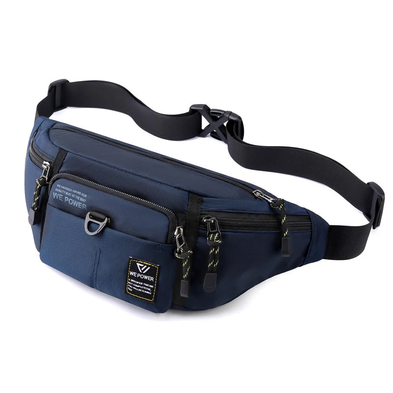 Men Waist Fanny Pack Belt Sling Chest Bag Travel Multi-Pocket Military Fashion Sports Nylon Male Pouch Purse Bum Hip Bags