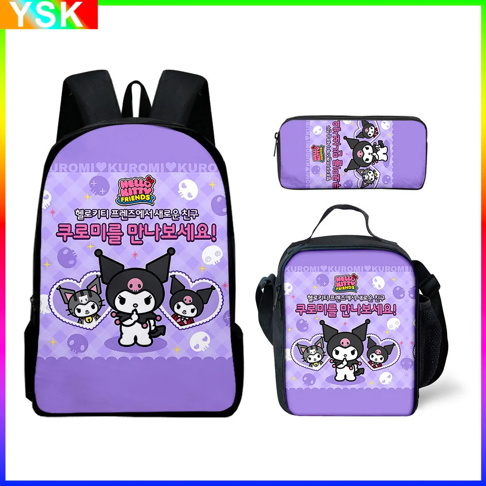 Backpack Pencil Bag Student Primary and Middle kawaii Cartoon School Bag