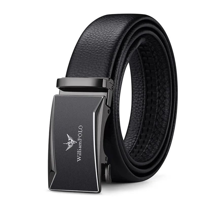 Fashionable men's cowhide belt with automatic  for casual pants and personalized business belt