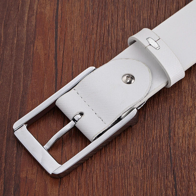 Belt Male High Quality Leather Strap Luxury Pin Buckle