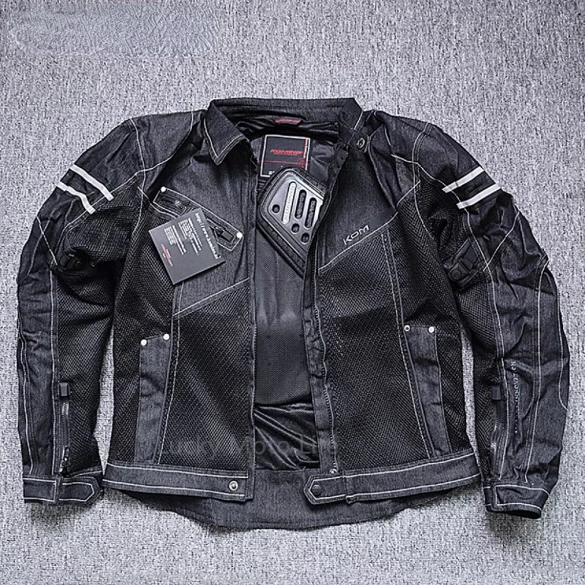 Jackets Spring Breathable Denim Mesh Racing Clothing Motorcycle Jacket