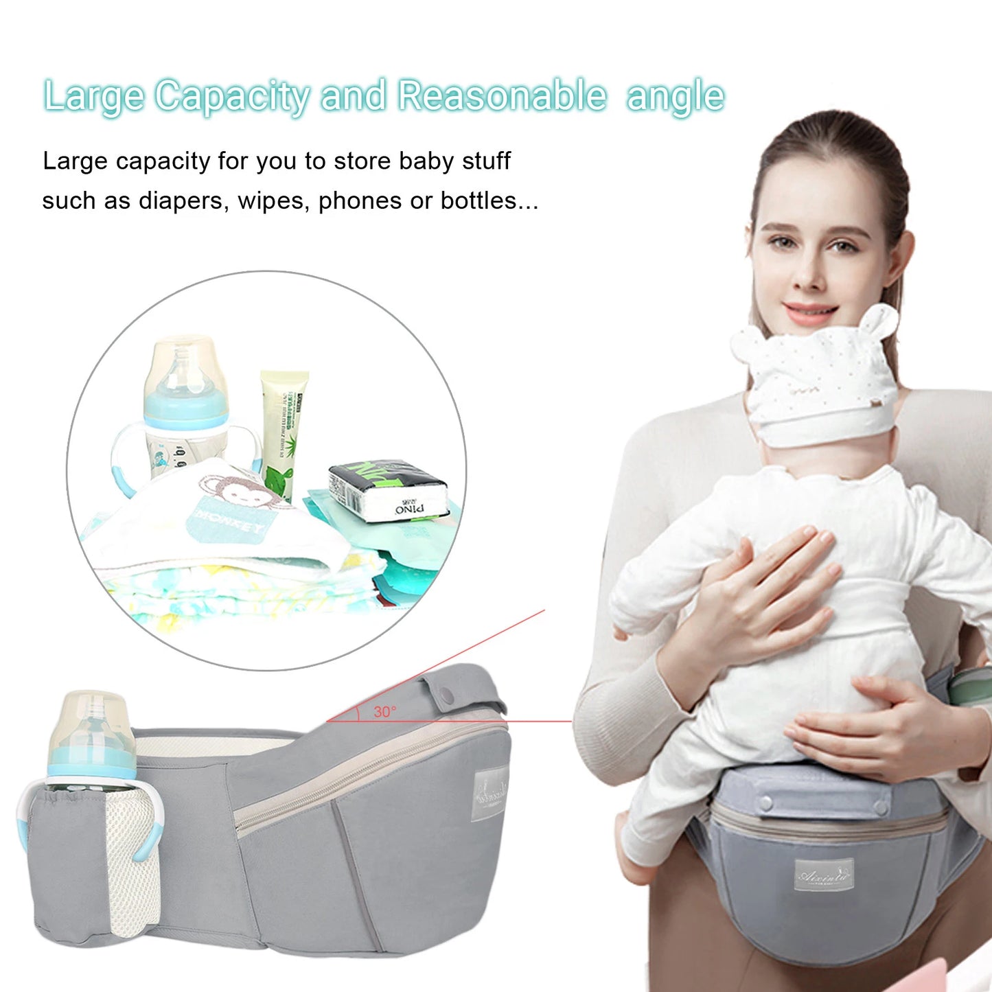 Baby Carrier Ergonomic Infant Multifunctional Waist Stool Newborn To Toddler Multi-use Kangaroo Bag