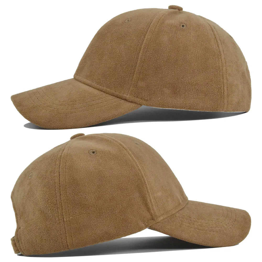 Fashion Suede Baseball Caps For Men Women Solid Retro Snapback Hip Hop Hat Unisex