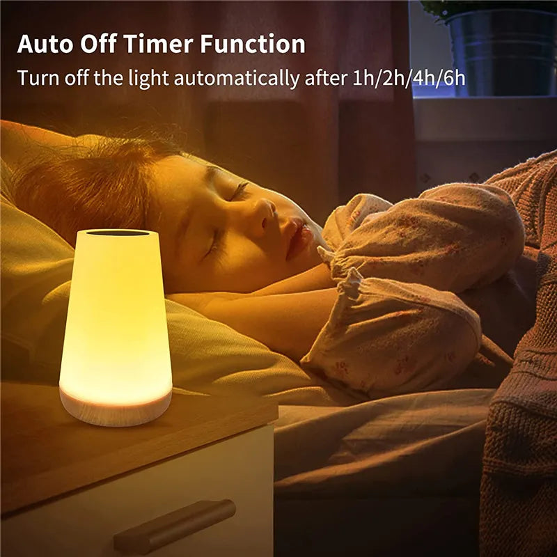 13 Colour Changing Night Light RGB Remote Control Touch Dimmable Lamp