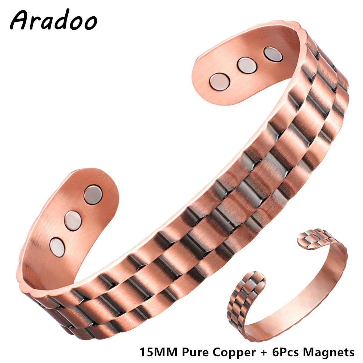 Copper Magnetic Bracelets for Men Women with Neodymium Magnets Tree of Life Pure Copper Cuff Bangle Jewellery Gift