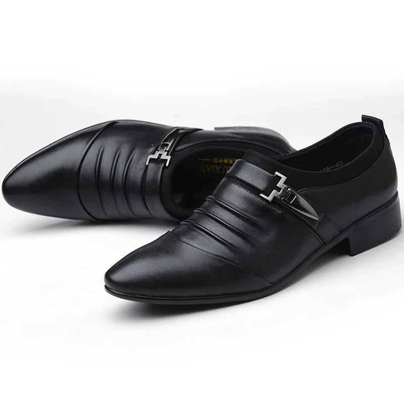 Classic Men's PU Leather Business Casual Male Formal Shoes