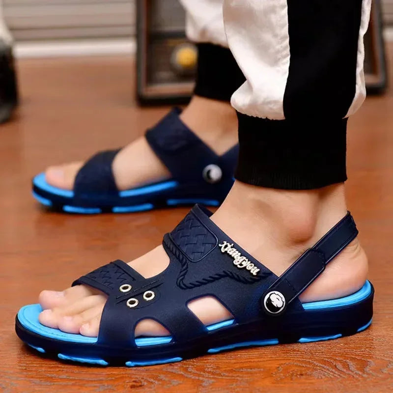 Men's Flip Flops Beach Slippers Sandals Summer Men's Flat Shoes Antiskid Fashion Designer Slippers Rubber Casual Shoes 2023 - Hiron Store