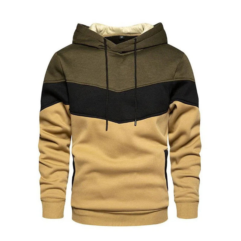 Men's Hoodie Outdoor Casual Sportswear Fashion Fleece Thermal Hooded Sweatshirt