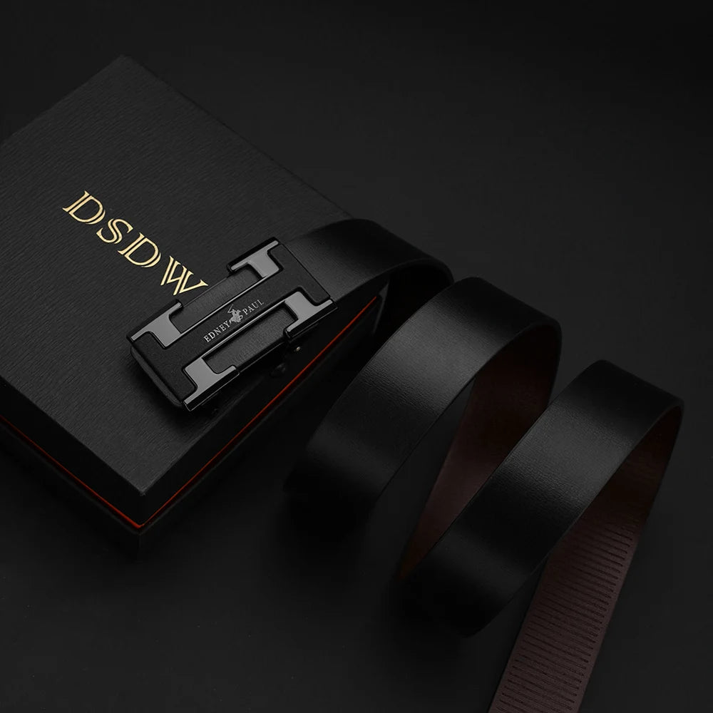 Stylish Men Leather Belt, Fashion Belts for Daily Life, Leisure, Party, Festival, Work, and Business Automatic Buckle