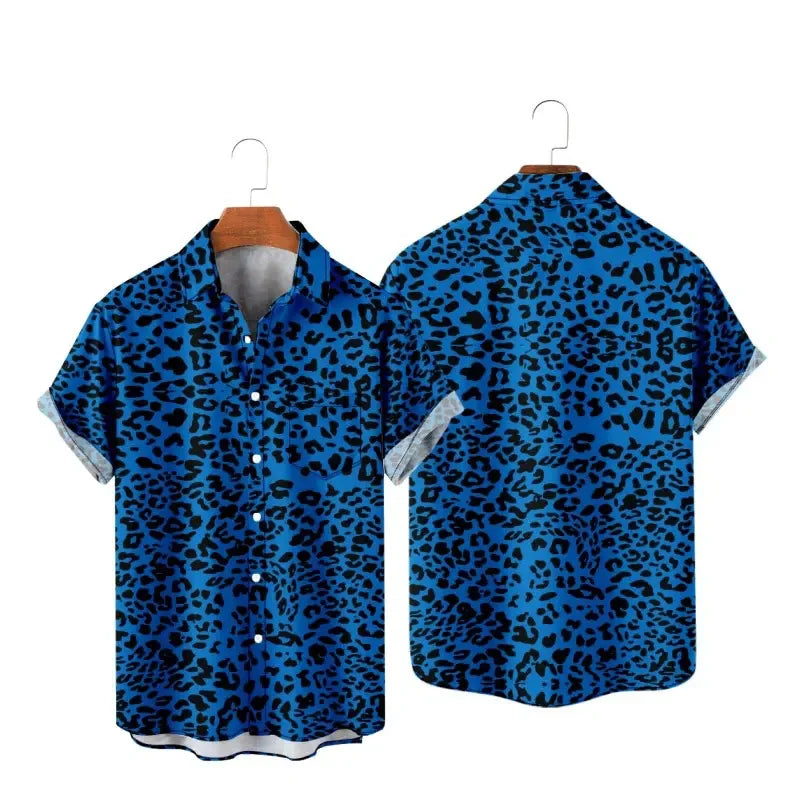 Men's T-Shirt Leopard 3D Print Short Sleeve Clothes