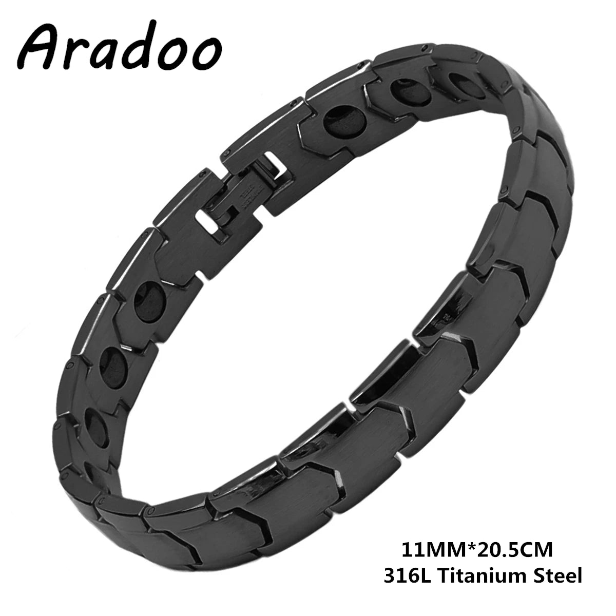 Titanium Steel Zirconia Bracelet Classic Retro Light Luxury Magnetic Therapy Bracelets - Hiron Store